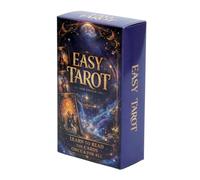 JIEBWCHA Lot de 78 cartes de tarot Easy - Jeu léger - Jeu complet pour débutants - Jeu de cartes Oracle - Pour débutants, adultes, femmes, hommes, couples, familles, réunions sociales