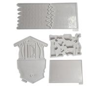JIEBWCHA Moules en silicone nativité pour résine, scène de nativité moules en silicone pour résine époxy | Moule d'ornements de maison de naissance de Jésus, moules en résine de Noël
