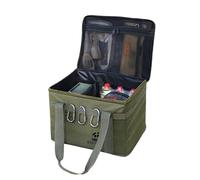 JIEBWCHA Organisateur de rangement de camping - sac de cuisine de camping 42L, récipient étanche pliable résistant avec poignées pour dortoir de cuisine, courses de gym, vert militaire, Fare
