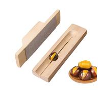 JIEBWCHA Ouvre-châtaigne, éplucheur portable en bois, pour ouvrir, casser, éplucher et démouler les noix pour la maison, la cuisine et le restaurant