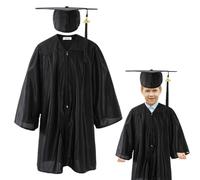 JIEBWCHA Patron et robe de remise des diplômes pour enfants, casquette de remise des diplômes et robe de maternelle | Impressionné par l'obtention du diplôme pour enfants | Robes de doctorat à l'école