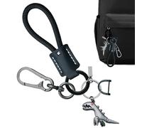 JIEBWCHA Pendentif dinosaure pour sac à dos | Pendentif dinosaure mignon | Accessoire pour sacs pour cartable, voiture, sac à main, bureau, quotidien, fête, anniversaire, Noir , Siehe Beschreibung