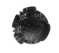 JIEBWCHA Piège à poissons d'appât portable 3/6/8 trous Filet robuste PP anguilles jaunes pour activités de pêche en plein air pour la pêche de crabes anguilles d'eau douce et d'eau salée Design creux