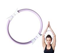 JIEBWCHA Pilates Ring for Women, Entraîneur en anneau Pilates - Anneau de fitness de résistance au cercle Pilates de 14,96 pouces | Équipement d'exercice sans glissement de yoga à double prise pour