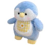 JIEBWCHA Pingouin en Peluche - Pingouin rembourrée Douce avec Bavoir - Jouet Animal pour la décoration de la pièce - Peluche Douillette pour et Adultes
