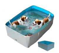 JIEBWCHA Piscine pour Chien - Piscine de Bain pour Chien en PVC de Forme carrée et Pliable - Baignoire Multifonction pour Animaux Chiots Chats Petits Et Moyens