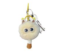 JIEBWCHA Porte-clés en peluche avec chat, porte-clés avec chat - porte-clés chat pendentif chat, pendentif porte-clés chaton, pendentif pour sac à dos d'étude, salon, chambre à coucher, Blanc, Fare