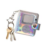 JIEBWCHA Porte-monnaie album photo, petit porte-clés double face mignon rétro mignon, pour Nouvel An souvenir grossesse naissance Noël maison vacances