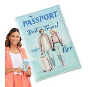 JIEBWCHA Porte-Passeport, détenteur du Passeport pour Les Voyages - Porte-Carte de Portefeuille de Voyage,Carte de crédit imperméable Board de Pass Pass Accessoires pour étudier à l'étranger Couples