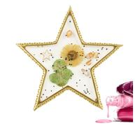 JIEBWCHA pour ongles, couleurs mélangées pour la décoration des ongles, plateau en résine avec bords d'or élégant pour la pratique de la manucure de la maison, l'étude esthétique, les filles, les