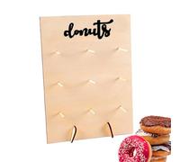 JIEBWCHA Présentoir à donut en bois 30/40 cm - Réutilisable - 9 trous - Décoration pour mariages, anniversaires, fêtes prénatales, anniversaires de mariage, chariot à bonbons, pâtisserie
