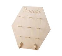 JIEBWCHA Présentoir à donut en bois 30/40 cm - Réutilisable - 9 trous - Décoration pour mariages, anniversaires, fêtes prénatales, anniversaires de mariage, chariot à bonbons, pâtisserie