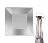 JIEBWCHA Réchauffeur de patio supérieur - Déflecteur de chaleur pour poêle à 4 côtés avec 3 trous pré-percés - Déflecteur de chaleur durable pour brasero pour patio à chauffage rapide