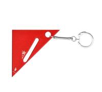 JIEBWCHA Règle triangulaire pour le travail du bois, règle triangulaire en métal - Rapporteur d'angle portable | Outil de mesure portable avec porte-clés, règle 90/45 degrés en de métal