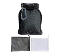 JIEBWCHA Sac à savon - Sac de rangement pour savons de douche avec filet, articles de soins personnels étanches et anti-fuite pour la gym, le camping, la natation, les voyages, Noir , Voir description