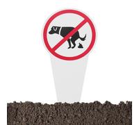 JIEBWCHA Signe de fumier pour chiens de jardin, pas de signal de ,Comparé à l'extérieur aucun signal de chien - Freiner vos animaux de compagnie dans des poteaux de, éloignez-vous des poteaux