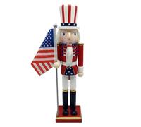 JIEBWCHA Statue De Soldat Casse-Noisette - Décoration Pour Le 4 Juillet Statue En Bois Casse-Noisette - Ornement Sculpture Soldat Traditionnel Pour Salon Entrée Table De Fête