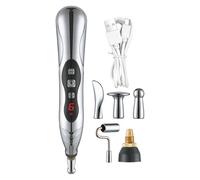 JIEBWCHA Stylo de Massage électronique | Stylo de Massage avec Impulsions Énergétiques pour Méridiens,Stimulateur à Pression Rechargeable pour Méridiens Instruments Relaxation Musculaire