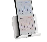 JIEBWCHA Support de téléphone mural - Support de téléphone autocollant, réglable pour tablette et smartphone avec pince pour maison, chambre, cuisine, salle de bain, avion et table de chevet