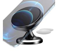 JIEBWCHA Support magnétique pour téléphone en voiture - Montage portable pour téléphone portable, support rotatif pour tableau de bord, fenêtre et pare-brise