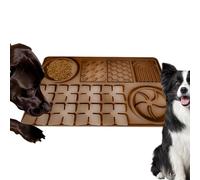 JIEBWCHA Tapis de nourriture pour chien - Distributeur de nourriture pour chien - Distributeur de nourriture longue en silicone antidérapant pour lécher et manger pour aliments, eau, beurre,
