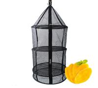 JIEBWCHA Tapisseries de séchage, Racks de séchage de Fleurs, Suspendus en Maille à 4 Couches, Plateau de légumes, Porte de séchage de légumes Ronde, Stockage de Jardin pour de Jardin