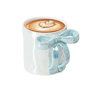 JIEBWCHA Tasse à café en céramique, tasse à thé en céramique,12 oz un élégant verre d'arc avec poignée ergonomique | Boissons portables pour jus d'eau orange de cacao chaud