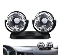 JIEBWCHA Ventilateur de voiture portable, ventilateur de voiture pour siège arrière | Ventilateur de véhicule à double tête | Chiots pour la maison, refroidisseur automatique, rotation à