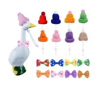 JIEBWCHA Vêtements d'oie de bureau - Mini décoration de bureau Oie | Statues Chapeaux Accessoires pour Halloween Noël Célébrations festives