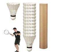 JIEBWCHA Volants de badminton - Lot de 12 plumes de badminton en forme d'oie, équipement de sport portable, extérieur, pour entraînement en intérieur, plage, maison, , jardin, cour, parc