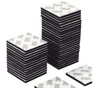 Jieddey Autocollants Double Face,50 PCS Tampons en Mousse Adhésifs Extra-Forts 3M Scotch Double Face Carrés Puissant Ruban Mousse pour Murs Porte de Plancher Plastique Lunettes Métaux 4 * 4CM