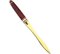Jieddey Ouvre Lettre,Coupe Papier Cadeauen Alliage de d'or Poignée en Bois Coupe Papier Epée Couteau en Acier Inoxydable Ouvre-Lettre Couteau d'ouvreur en Métal pour Dames Femmes Hommes Or