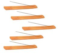Jieddey Supports de Bâton Encens,5 PCS Porte-encens en Bois Brûleur d'encens Porte-bâtons Brûleur à Encens Attrape-Cendres pour Méditation Yoga Relaxation Nettoyer Espace 9.06 Pouces de Long
