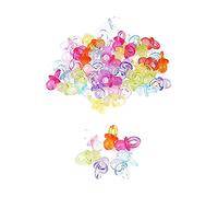 Jieddey Totoche de Bébé Décorations,100 PCS Mini Sucettes en Acryliqueto Toche Plastique de Table Transparents Bonbonniere pour Douche de Bébé Decoration Fête de Anniversire Nouveau-Né Mariage Noel