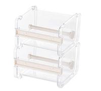 Jieddey Washi Ruban Distributeur,2 PCS Transparent Washi Tape Rouleau Acrylique Autocollant Distributeurs de Ruban de Masquage Support de Ruban Organisateur pour Bureau École À La Maison