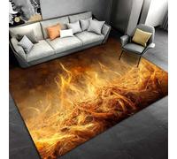JIEDEDIAM Magnifique Tapis à Motif d'art de Flamme pour Salon, Chambre à Coucher, Tapis de Sol Doux, Tapis de Chevet antidérapant, décoration de dortoir à Domicile