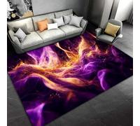 JIEDEDIAM Magnifique Tapis à Motif d'art de Flamme pour Salon, Chambre à Coucher, Tapis de Sol Doux, Tapis de Chevet antidérapant, décoration de dortoir à Domicile