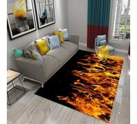 JIEDEDIAM Tapis Cool Yin Yang sur Le thème de la Glace et du feu, adapté au Salon, au canapé, à la Table Basse, à la Chambre à Coucher, au Chevet, au Couloir, au Bureau à Domicile