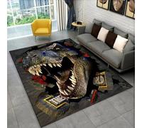 JIEDEDIAM Tapis de Dinosaure à Illusion visuelle 3D, adapté au Tapis de Jeu Rampant pour Enfants, décoration de Salon, Chambre à Coucher, canapé, Salle de Jeux
