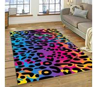 JIEDEDIAM Tapis de Jeu imprimé en 3D, Motif zèbre coloré, léopard, Tigre, Moderne, pour Chambre à Coucher, Salon, Enfants, Rampant, paillasson