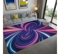 JIEDEDIAM Tapis de piège géométrique de Vertige visuel imprimé en 3D, Tapis de Sol de Chevet de Chambre à Coucher de Salon, Tapis de Sol Doux Lavable de Grande Surface