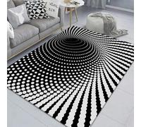 JIEDEDIAM Tapis de piège géométrique de Vertige visuel imprimé en 3D, Tapis de Sol de Chevet de Chambre à Coucher de Salon, Tapis de Sol Doux Lavable de Grande Surface