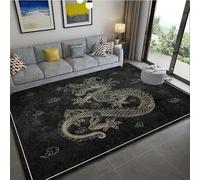 JIEDEDIAM Tapis Motif Dragon Yin Yang Dragon Tigre, Salon Chambre canapé Table Basse Grande Surface Tapis Lavable Salle de Bain Tapis antidérapant