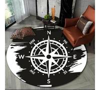 JIEDEDIAM Tapis Rond 3D rétro pour Salon, Chambre à Coucher, canapé, Repose-Pieds, Salle de Jeux, Chaise, Tapis de Sol, Cadeau