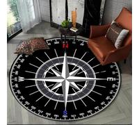 JIEDEDIAM Tapis Rond 3D rétro pour Salon, Chambre à Coucher, canapé, Repose-Pieds, Salle de Jeux, Chaise, Tapis de Sol, Cadeau