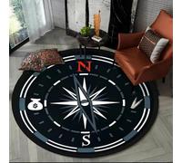 JIEDEDIAM Tapis Rond 3D rétro pour Salon, Chambre à Coucher, canapé, Repose-Pieds, Salle de Jeux, Chaise, Tapis de Sol, Cadeau