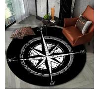 JIEDEDIAM Tapis Rond 3D rétro pour Salon, Chambre à Coucher, canapé, Repose-Pieds, Salle de Jeux, Chaise, Tapis de Sol, Cadeau