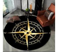 JIEDEDIAM Tapis Rond 3D rétro pour Salon, Chambre à Coucher, canapé, Repose-Pieds, Salle de Jeux, Chaise, Tapis de Sol, Cadeau