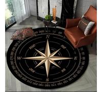 JIEDEDIAM Tapis Rond 3D rétro pour Salon, Chambre à Coucher, canapé, Repose-Pieds, Salle de Jeux, Chaise, Tapis de Sol, Cadeau