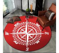 JIEDEDIAM Tapis Rond 3D rétro pour Salon, Chambre à Coucher, canapé, Repose-Pieds, Salle de Jeux, Chaise, Tapis de Sol, Cadeau